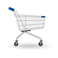 Shopping Cart Trolley Big Sale Banner Vector Illustration