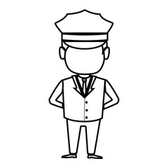 driver hotel service isolated icon vector illustration design