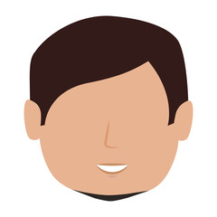 head young man isolated icon vector illustration design