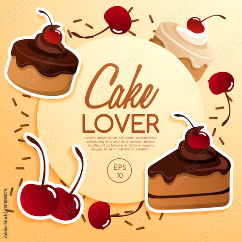 "Cake Elements Vector Illustration " Stock image and royaltyfree