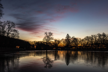 Sunrise over the pond