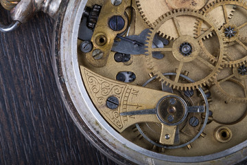 Old clockwork close up