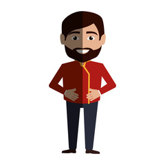 bellboy character hotel service icon vector illustration design