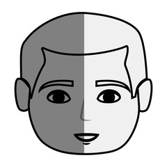 head young man isolated icon vector illustration design