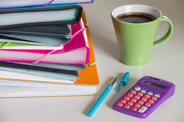 Stack of documents the concept of office.