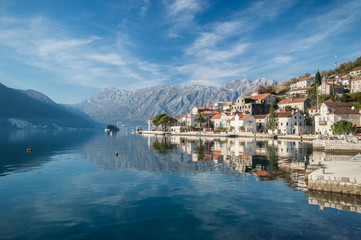 Perast town in Montenegro - obrazy, fototapety, plakaty
