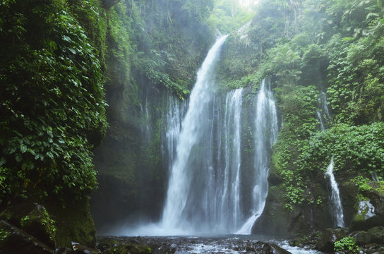 Air Terjun Tiu Kelep waterfall, Senaru, Lombok, Indonesia