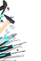 Working tools isolated on a white
