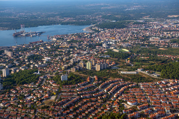 City of Pula, croatia, aerial view