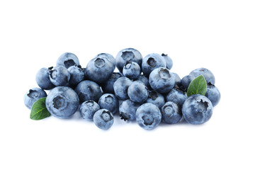Tasty blueberries isolated on a white