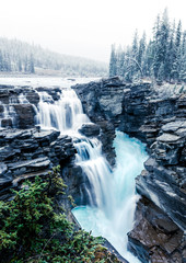 Athabasca Falls in Winter