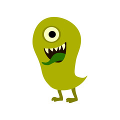 Cartoon monsters set. Colorful toy cute monster.