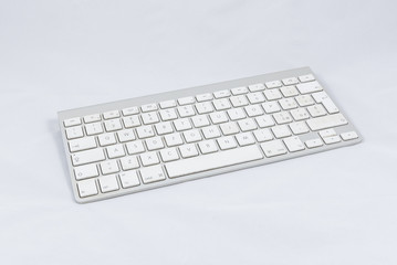White wireless computer keyboard