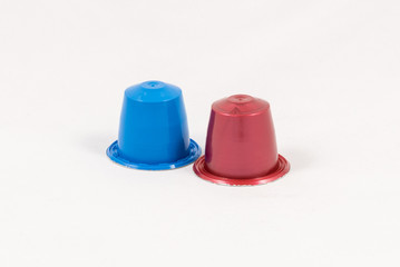 Modern unbranded colorful capsules for espresso coffee machine