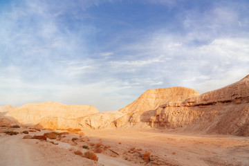 the landscape of Negev desert