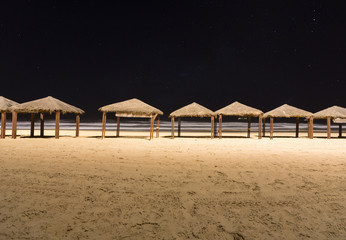 canopies from sun on the beach