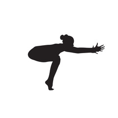 Fototapeta na wymiar Yoga Sport Fitness Woman Exercise Workout Silhouettes Girl Isolated Over White Background Vector Illustration