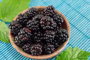 blackberries on a plate