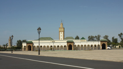 Fototapeta na wymiar Mosque El Faeh, Mosque of the Royal grounds, Royal Palace,Rabat, Morroco