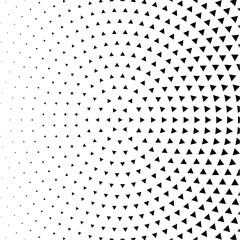 Abstract dotted surface. Halftone effect background. Halftone effect pattern with Black triangles.
