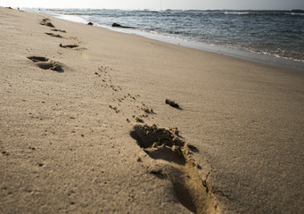 Fussspuren im Sand