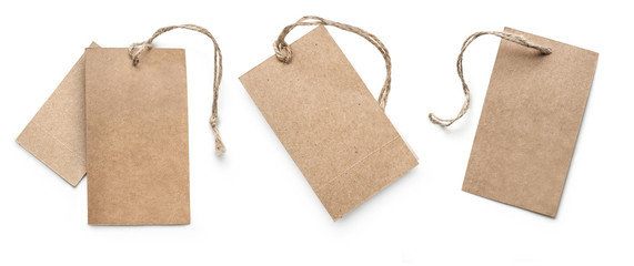 Blank tag on white