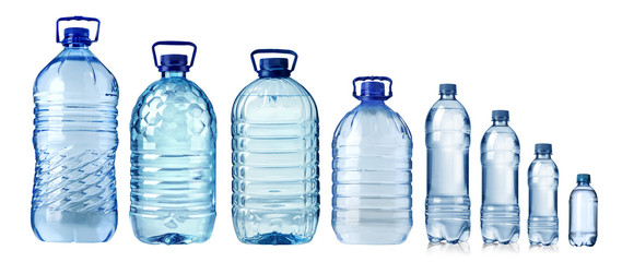 water bottles isolated on