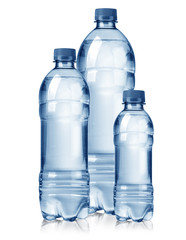 three water bottles