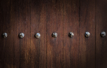 door with  rusty metal nai