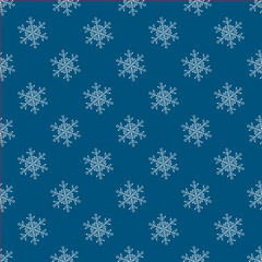Blue seemless snowflake pattern