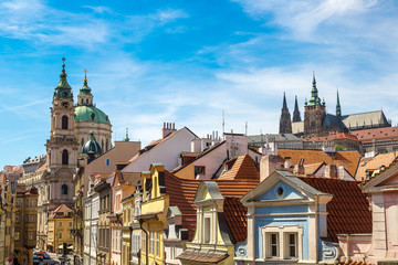 Panoramic aerial view of Prague