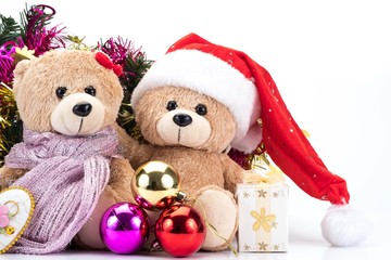 Christmas decoration on a white background