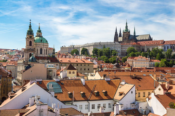Obraz premium Panoramic aerial view of Prague