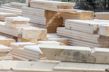 Wooden log - construction site