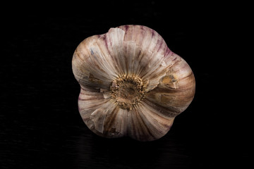 Garlic bulb on dark background