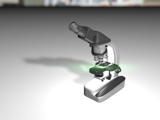 microscope 3d illustration