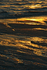 Beautiful sunset beach during summer