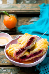 cranberry strudel.selective focus.