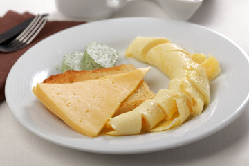 Breakfast with omelet