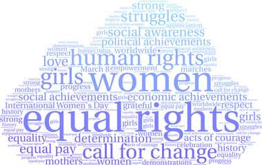 Equal Rights word cloud on a white background.