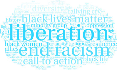 Obraz premium Liberation Word Cloud
