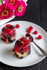 Berry jelly on plate