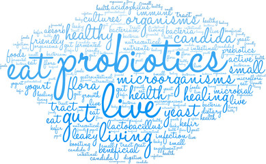 Fototapeta premium Probiotics Word Cloud