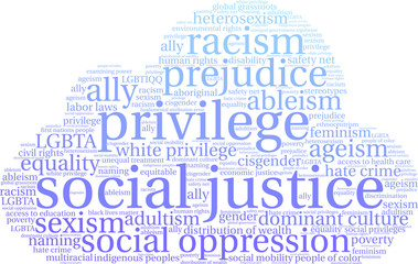 Obraz premium Social Justice Word Cloud