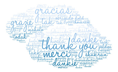 International Thank You Word Cloud