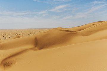 Fototapeta na wymiar outdoor sand pattern dune oman old desert rub al khali