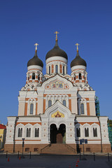 Fototapeta na wymiar Alexander Nevsky cathedral in Tallinn, Estonia