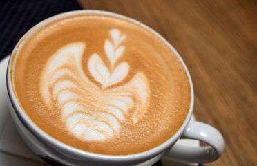 cappuccino cup on table