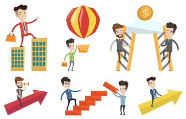 Vector set of business characters.