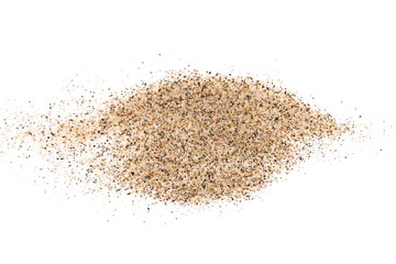 pile desert sand isolated on white background
